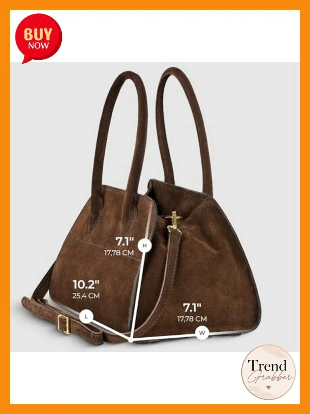 Genuine Suede Top-Handle Satchel Bag for Women with Adjustable Strap
